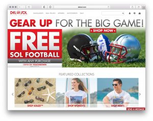 Home Page Slider to go along with Email Campaign for the Big Game 2017.