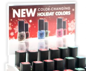 Created new Point of Purchase display to show off Del Sol's new Holiday Polish colors