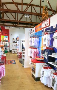 Updated panel graphics for Licensed Merchandising easily visible.