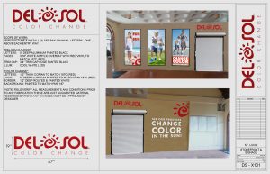 Designed and mocked up all exterior graphics to ensure that size and placement were correct.