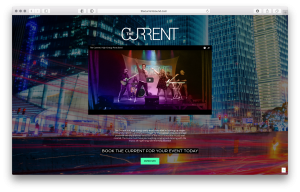 Created welcome landing page to highlight The Current's new music video. Click the image above to visit the website.